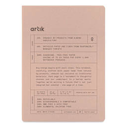 Artik Hardcover Notebook - Almond, 5-3/4" x 8-1/4", Dot Grid, front