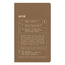 Artik Singer Sewn Notebook - Hazelnut, 5" x 8-1/4", Blank, Pkg of 2, front cover
