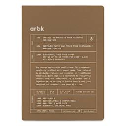 Artik Hardcover Notebook - Hazelnut, 5-3/4" x 8-1/4", Blank, front