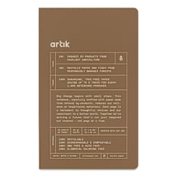 Artik Singer Sewn Notebook - Hazelnut, 5" x 8-1/4", Ruled, Pkg of 2, front cover