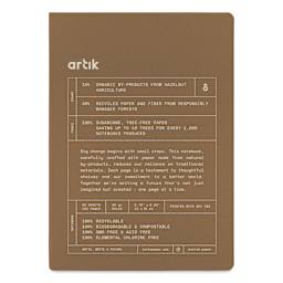 Artik Hardcover Notebook - Hazelnut, 5-3/4" x 8-1/4", Ruled, front