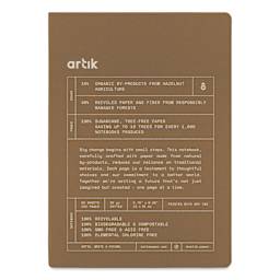 Artik Hardcover Notebook - Hazelnut, 5-3/4" x 8-1/4", Dot Grid, front