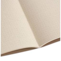 Artik Singer Sewn Notebook - Hazelnut, 3-1/2" x 5-1/2", Dot Grid, Pkg of 3, open