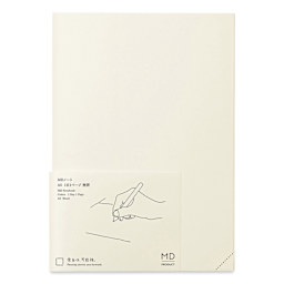 Midori MD Notebook Journal Codex 1 Day 1 Page - A5, Blank, White, front cover