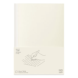 Midori MD Notebooks - A5, Lined, White, front cover