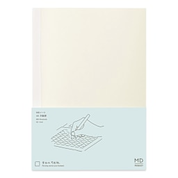 Midori MD Notebooks - A5, Grid, White, front cover