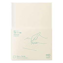 Midori MD Notebooks - A6, Dot Grid, White, front cover