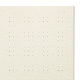 Midori MD Notebooks - A7, Dot Grid, White, close-up of paper