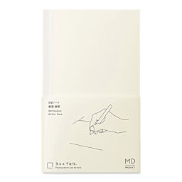 Midori MD Notebooks - B6 Slim, Blank, White, front cover