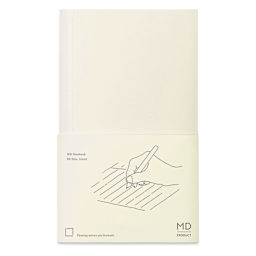 Midori MD Notebooks - B6 Slim, Lined, White, front cover