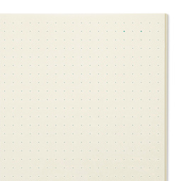 Midori MD Notebooks - B6 Slim, Dot Grid, White, close-up of paper