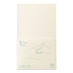 Midori MD Notebooks - B6 Slim, Dot Grid, White, front cover