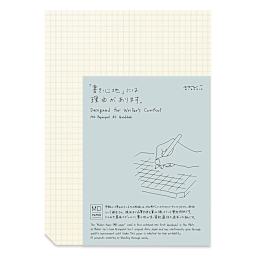 Midori MD Paper Pad - A5, Grid, White, 90 Sheets, front
