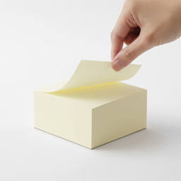 Midori MD Memo Block - 3.9" x 3.9", Blank, White, sheet being lifted