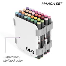 Manga Set. Expressive, stylized color.