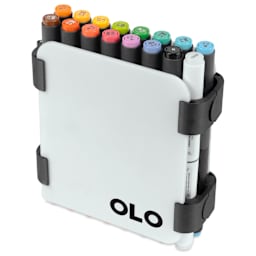 Olo Dual Tip Marker Carry Case - Set of 32, Basic Colors