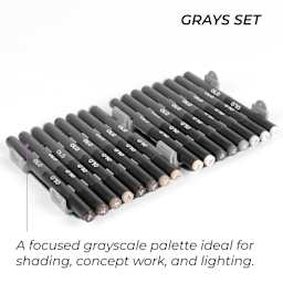 Grays Set. A focused grayscale palette ideal for shading, concept work, and lighting.