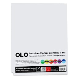 Olo Premium Marker Blending Card Paper - Pkg of 25, 8-1/2" x 11"