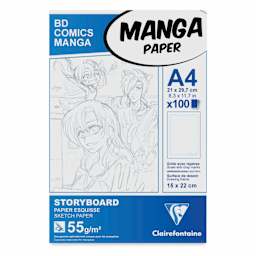 Clairefontaine Manga Storyboard Pad - 8" x 12", 100 Sheets, cover