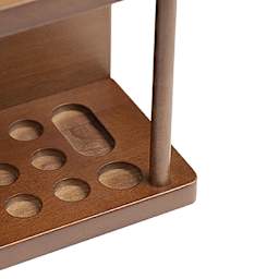 Meeden Pro Brush Holder - Single Tier, corner close-up