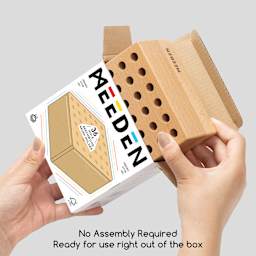 Meeden Beechwood Pencil and Brush Holder.  No assembly required. Ready to use right out of the box.