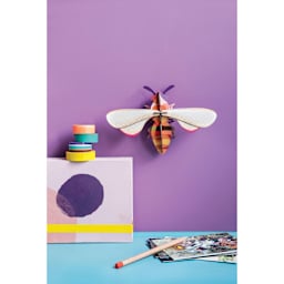 Studio Roof 3D Wall Decoration - Honey Bee, assembled piece on the wall