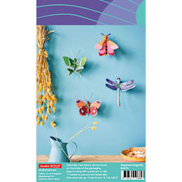 Studio Roof 3D Wall Decoration - Sapphire Dragonfly, back of the packaging