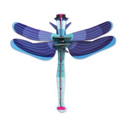 Studio Roof 3D Wall Decoration - Sapphire Dragonfly, assembled piece