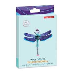 Studio Roof 3D Wall Decoration - Sapphire Dragonfly, front of the packaging