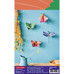 Studio Roof 3D Wall Decoration - Delias Butterfly, back of the packaging