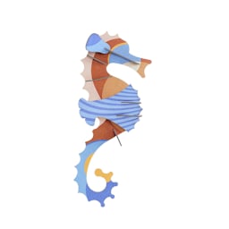 Wall Decoration Blue Ringlet Seahorse