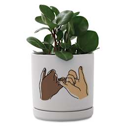 Cricut Permanent Vinyl - Skin Tone Sampler, sticker on plant pot made with vinyl