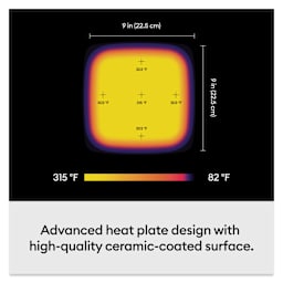 Cricut EasyPress 3 - Zen Blue, 9" x 9" - advanced heat plate design and dimensions