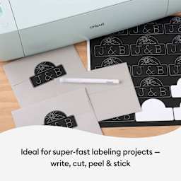 Cricut Removable Smart Label Writable Vinyl - Black labels made with cutting machine (not included)