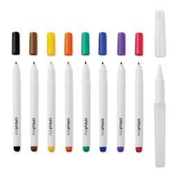 Cricut Joy Watercolor Marker and Brush - Set of 9, outsid eof the packaging with caps off