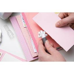 Sizzix Making Tool Surfacez Set, tool in hand designing on paper
