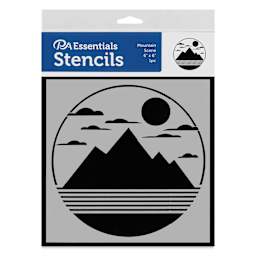 PA Essentials Stencil - Mountain Scene, front of the packaging