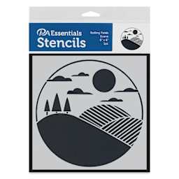 PA Essentials Stencil - Rolling Fields, front of the packaging