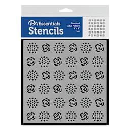 PA Essentials Stencil - Rose Lotus Pattern, front of the packaging