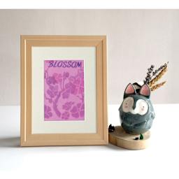 PA Essentials Stencil - Cherry Blossom, framed artwork made with the stencil art