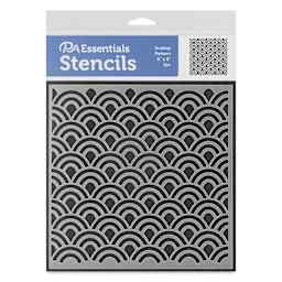 PA Essentials Stencil - Scallop Pattern, front of the packaging