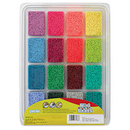 Perler Mini Beads Tray, back of the packaging