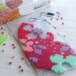 Perler Bead D.I.Y. Butterfly Activity Kit butterfly crafting in progress, close-up