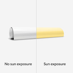 Cricut UV Color Changing Iron-On Vinyl - Yellow, comparison of sun exposure