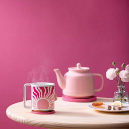 Cricut Heat Color-Changing Permanent Vinyl - Magenta/Pink, 12" x 24" finished mug example at tea time