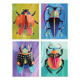 Djeco Le Grand Artist 3D Paper Creations Kit finished bug boards