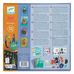Djeco Le Grand Artist 3D Paper Creations Kit back of packaging