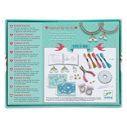 Djeco You & Me Bead Jewelry Kit - Rainbow Kumihimo back of packaging