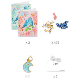 Djeco You & Me Bead Jewelry Kit - Sky Multi-Wrap contents