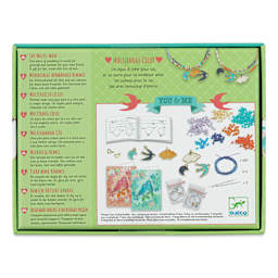 Djeco You & Me Bead Jewelry Kit - Sky Multi-Wrap back of packaging